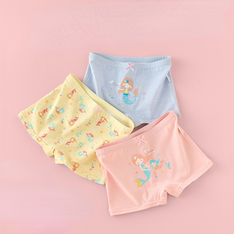 Três Pacotes de Roupas Intimas Femininas Boxer Algodão Puro para Bebês ...