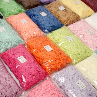 Caixa De Presente De Grama Lafite Que Enche Papel Picado , Seda Desfiada , Penugem , Material Decorativo De Linha Tecida