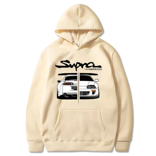 2024 Inicial D Supra Hoodies Manga JDM Homem E Mulher Impressão Casual Solto Longa Japonesa Sporty Sweatshirt