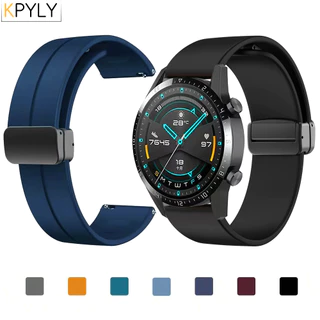 222mm 20MM Cinta Magnética De Silicone , Correia Compatível Com Galaxy Watch 46mm , 3 45mm , Encaixa 20MM 22MM