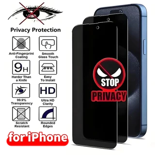 1 Peça Anti-Espião Protetor De Tela De Vidro De Privacidade Temperado Para iPhone 16 15 14 13 12 11ProMax XR XSMax