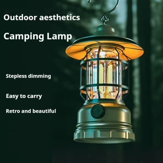 Portátil LED Barraca De Acampamento Luz Carregamento USB Retro Lanterna Ao Ar Livre À Prova Dwaterproof Água Stepless Es