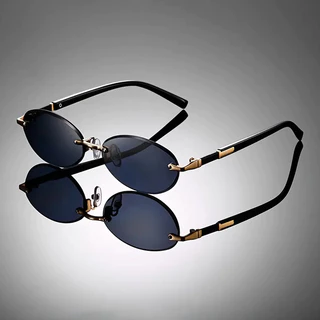Novo estilo de óculos de sol ovais com borda cortada, sem moldura, óculos de sol Hip-Hop para meninas quentes, moda excl