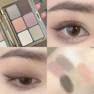 Herorange Six-Color Eyeshadow Paleta Abrangente Blush Contorno de Paleta Completa Destaque Paleta Tudo-em-Um Terra Coloração Barata