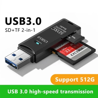 Adaptador De Cartão De Memória 2 Em 1 USB 3.0 Para SD TF PC Acessórios Laptop Leitor Multi Inteligente