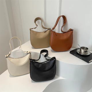 Bolsa Crossbody De Alta Qualidade , De Sela , Japonesa , Cor Lisa Ombro Feminina De Couro