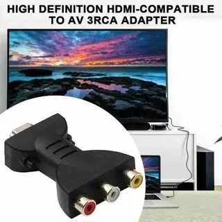 Adaptador De Áudio HDMI Para AV 1080P Vermelho Branco Amarelo Conversor RCA Cabo 3