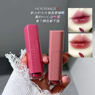 Herorange HERORANGE Mirror Gloss Espelho Brilho Labial Brilho Labial Espelho Água Brilho Labial Vidro Brilho Labial Batom Hidratante de Longa Duração