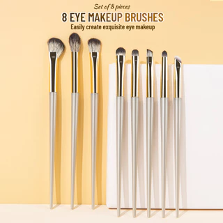 Conjunto de Escova de Maquiagem 8 Pedaços de Escova de Maquiagem Super Macia para Cabelos em Forma de Ventilador Escova de Sombra para os Olhos Escova de Sombra para os Olhos Escova para os Olhos Escova para os Olhos Escova para os Olhos Escova para os Ol