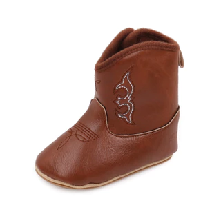 0-18 Meses Bebê Nova Moda Estilo Cowboy Botas De Couro Confortáveis Para Bebês