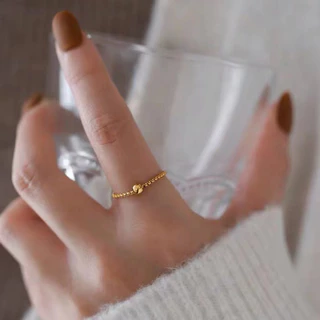 Anel De Aço De Titânio Trançado Para Mulheres Homens Moda Minimalista Joias Uso Diário E Negócios Casuais