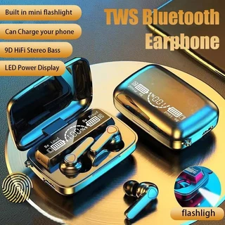 Novo M19 Fone De Ouvido TWS Controle Toque Inteligente Sem Fio Bluetooth-Compatível Fones À Prova Dwaterproof Água Displ