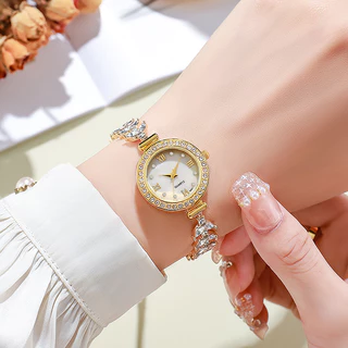 Elegante Sereia Pulseira Feminina Relógios Strass Banda De Quartzo Para Senhoras Meninas