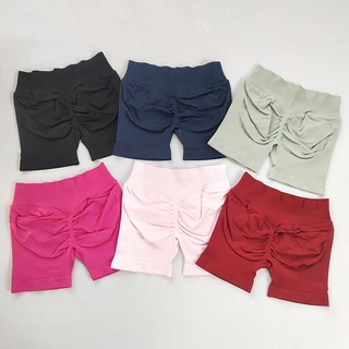 Novo Sem Costura Pêssego Hip Levantamento Yoga Shorts De Cintura Alta Barriga Dobrando Leggings Esportivos Usar Fitness