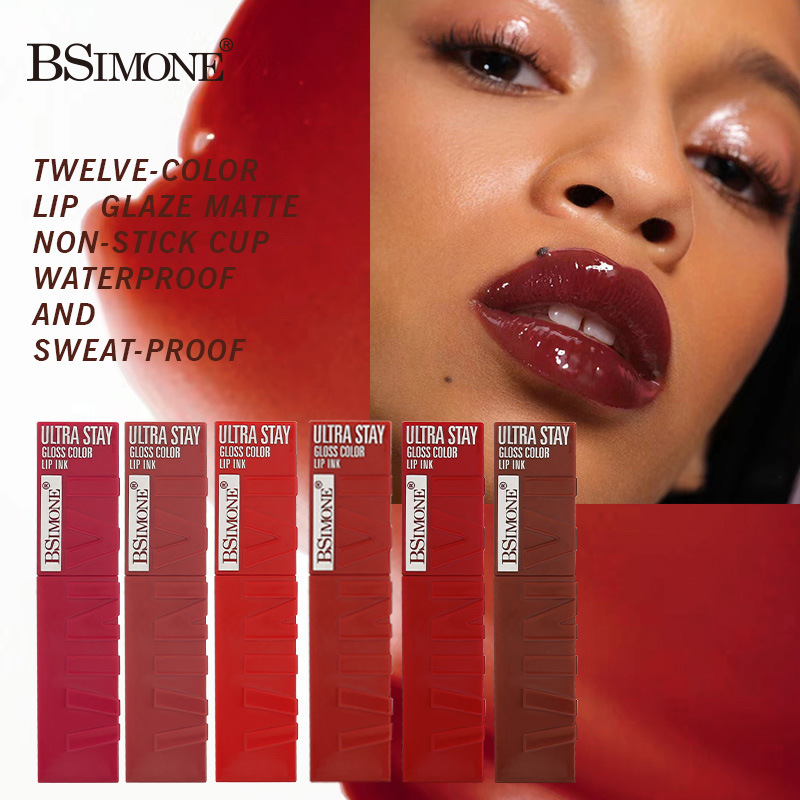 Espelho Brilho Labial Gloss Hidratante Hidratante Água Brilho Labial Cor Duradouro