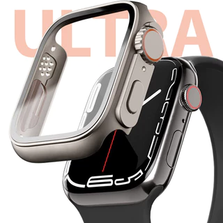 Mudança Instantânea Para Capa Ultra Modificada Apple Watch 45mm 44mm 41mm 40mm Completa Rígida Com Protetor De Tela De V