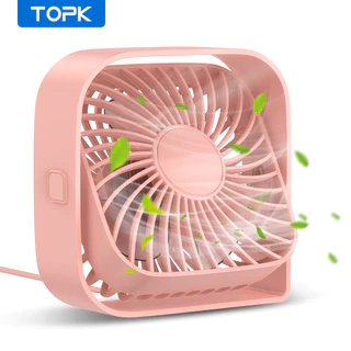 TOPK K51 Ventilador De Mesa USB Pequeno Portátil Motor Sem Escova De Alta Qualidade Com Cabo De 4 Pés (1.2 M) Operação S