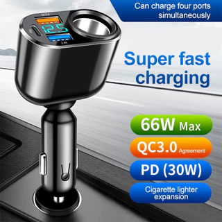 QC3.0 PD Adaptador De Isqueiro De Carro USB Carregador De Telefone De Carga Rápida 12V-24V Universal