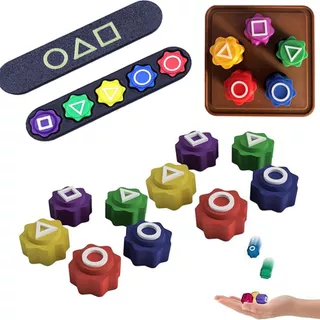 Conjuntos De Jogos Populares Coreanos , Adereços De Jogo De Festa De Dados , Círculo Quadrado , Triângulo , Família , Pe