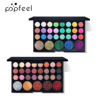 POPFEEL 29 Paleta De Sombra Colorida Mate Cintilante Maquiagem De Longa Duração