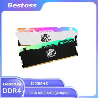 Bestoss Memoria RAM RGB DDR4 8GB 16GB 32GB (2x16GB) Kit 3200MHz 288pin 1.2V DIMM Para Desktop