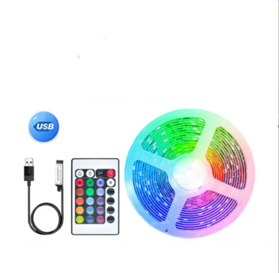 Luz Para Decoração De Ambientes Substituição Gratuita De Ambiente Fita LED RGB Gradiente Colorful Size 5 M.controle Com Controle Remoto