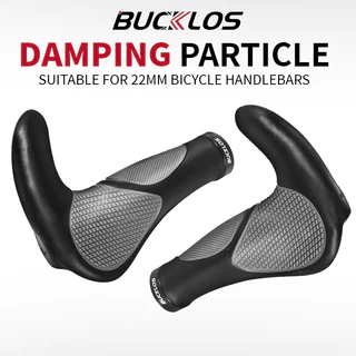 BUCKLOS Ergonomia Apertos De Bicicleta De Borracha Guiador Com Fechadura Alças De Absorção De Choque MTB Punhos Barra Estendida