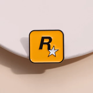 Brochura Com O Logotipo Rockstar GTA Vice City Jogo Fã De Metal Colecionável Crachá Esmalte Acessório De Moda Jóias Presente