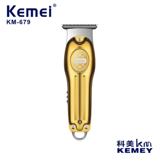 Kemei KM-679 Máquina De Cortar Cabelo Masculina Sem Fio 0mm Aparador De Barba Profissional Corte Masculino Recarregável