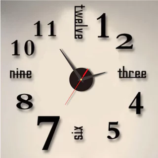 Relógio De Parede Diy Clock De 40cm De Largura , De Fundo De Sala De Estar Personality Nordic No-Punch Mute Paste