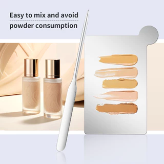 Lusluking Paleta De Maquiagem De Aço Inoxidável Seis Furos Arte De Unhas Espátula Misturadora Haste De Polimento Cosmético Gel Foundation Eyeshadow Beauty Manicure Tool
