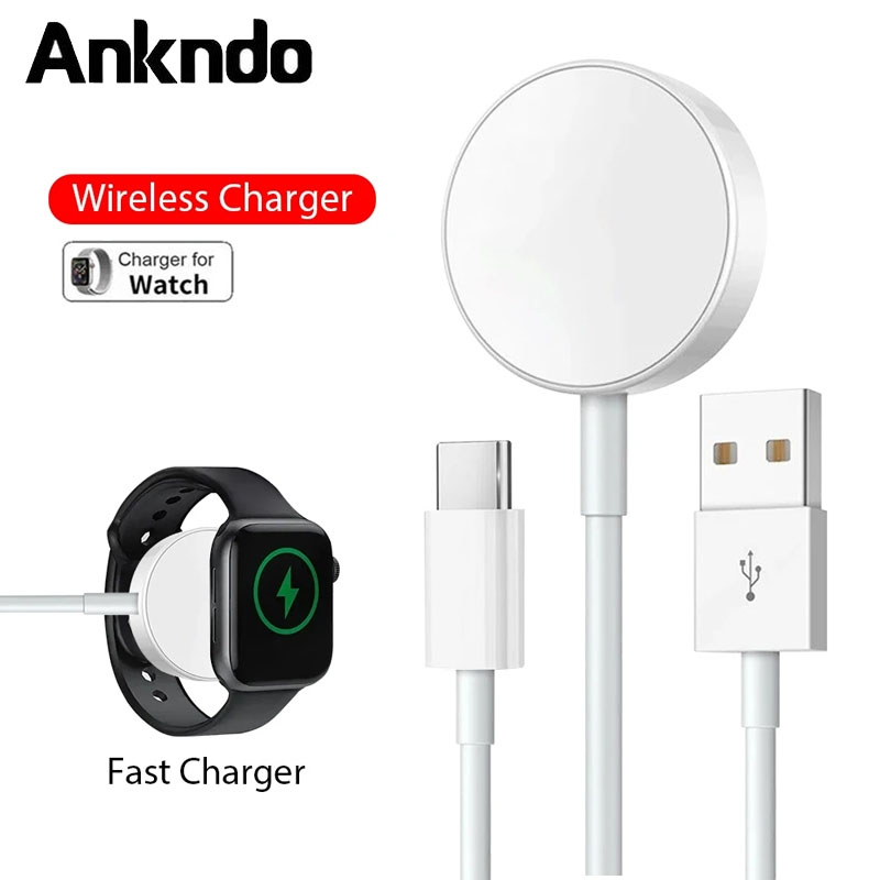 Carregador Magnético Sem Fio USB Tipo C para Relógio Ultra Série 8 7 6 3 5 3 2