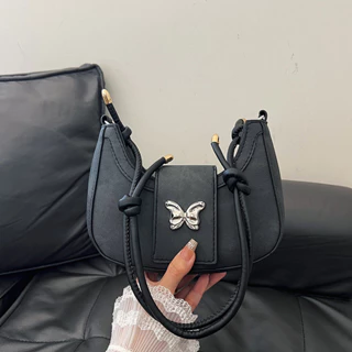 Saco De Ombro Feminino De 1 Peça Designer Venda A Quente PU Pequeno Quadrado Portátil Borboleta De Alta Grau Luxo Marca HandbagZ