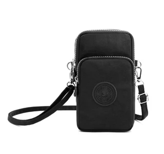 1pc Sports fashion Estilo Neutro Alça De Ombro Ajustável Cor Sólida Saco De Tecido Com Zíper Para Lady/Gentlemen For Outdoors/Outings/Travel/Hiking/Stadium/Climbing