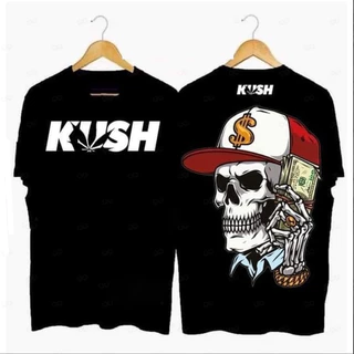 Hong Kong Style Ice Silk 2024 Summer Skull Pattern Camiseta de manga curta masculina Camiseta de manga curta feminina Camiseta de manga solta meia manga T