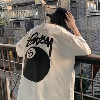 M-5XL American Style T-shirt Manga Curta Masculina Vintage Gráficos Impressos Hip Hop Streetwear Preto Branco