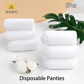 WANYI 5 Pcs Calcinha Descartável Não Tecido Mulher Homem Plus Size Roupa Interior Sem Lavagem Senhoras Para Viagens Saun