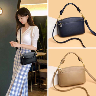 Moda Sólida Cor Sólida Cor Sólida Saco Feminino Textura de Couro Multi-Layer Bolsa de Couro Multi-Layer Bolsa de Mensageiro Casual