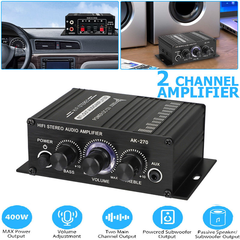 Amplificador Universal MINI De 2 Canais Para Home Theater Sistema De ...