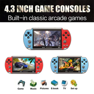 Novo X7 10000 Jogos Console De Jogo Portátil 4.3 Polegadas Tela Mp4 Player 8GB Vídeo Game