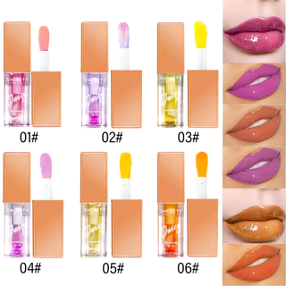 Óleo Labial Bicolor Sabor Frutas Óleo Labial Brilho Labial Hidratante Óleo Labial Hidratante