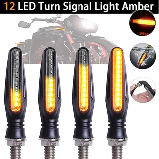2Pcs Pisca-De Motocicleta Led Universal Fluxo De Água Luz Traseira Sinais De Volta Lâmpada Âmbar Iluminação Acessórios
