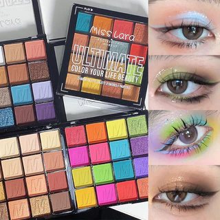 16 Paleta de Sombra Colorida Mate Perolado Perolado à prova d