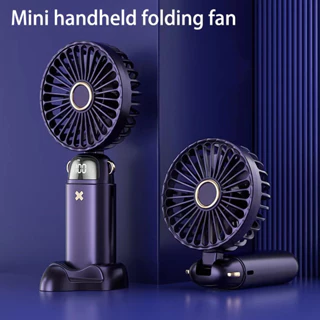 Ventilador Portátil Pequeno USB Dobrável mini-Carregador De Mesa Silencioso Para Estudantes De Escritório Com 5 Modos , Bateria De Grande Capacidade