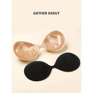1 par pacote de sutiã adesivo sem alças oculto copo de palma sutiã de Silicone versão espessada 3CM Push Up seios pequen