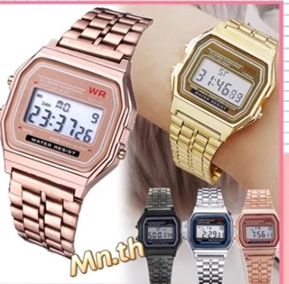 Relógio Eletrônico Multifuncional Moda Moda Moda Moda Moderna Corrente de Aço Ladies Steel Chain Relógio Casual Simples Liga Esportiva