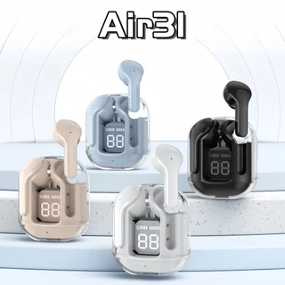 Fones De Ouvido Intra-Auriculares Air31 Transparentes Sem Fio Bluetooth 5.3 Com Controle De Toque E Microfone Para Reduç