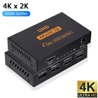 4K * 2K Adaptador Divisor HDMI Splitter 4 Em 1 Switcher Distribuidor Amplificador De Tela Duplicado Para HDTV DVD PS3 Xbox