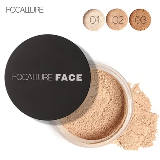 Focallure Loose Setting Powder 3 Colours Waterproof Desfocagem Sem Peso De Veludo Macio Com Controle De Óleo De Puff Cosmético Pó Compacto De Maquiagem Em