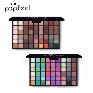 POPFEEL 54 Cores Maquiagem Nuas Paleta Sombra Cintilante Mate
